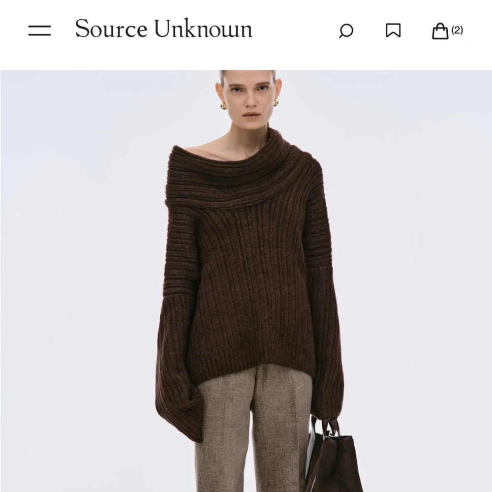 Source Unknown Brown Becca Sweater - Never Worn